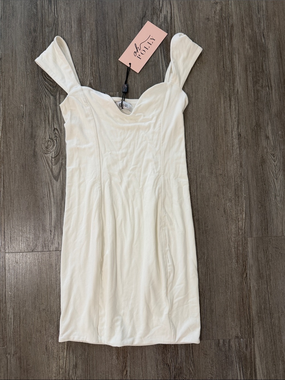 Nookie White Mini Bodycon Dress with Sweetheart Neckline